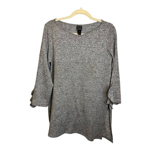 Clara Sun Woo Blouse Sweater Women's Size Medium Office Gray‎ - Picture 1 of 4